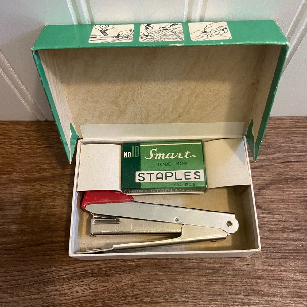 Smart Stapler Vintage Retro Desk Office Stationary Japan No 10